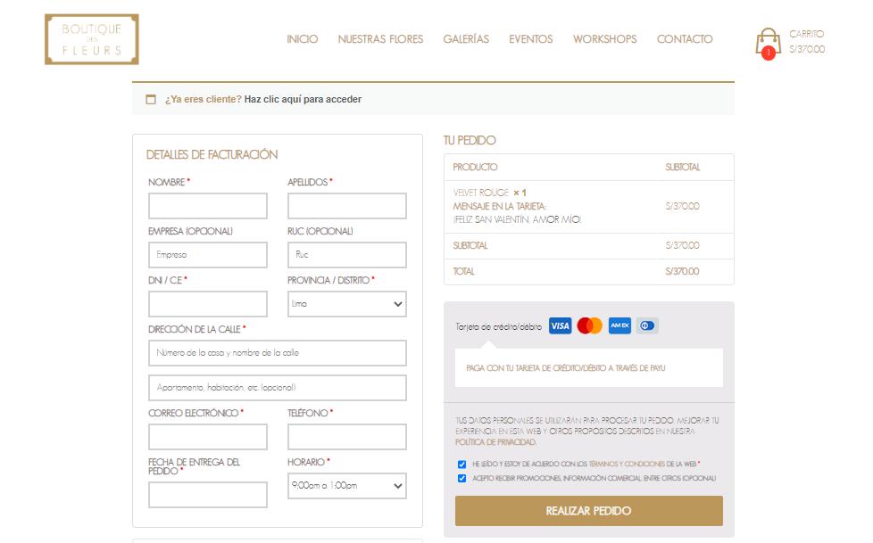 pasarela de pago ecommerce Perú BDF