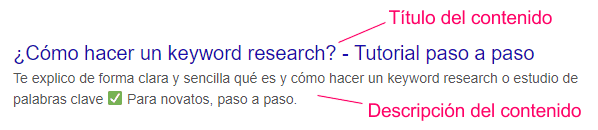 Título y descripción del contenido Título y descripción del contenido