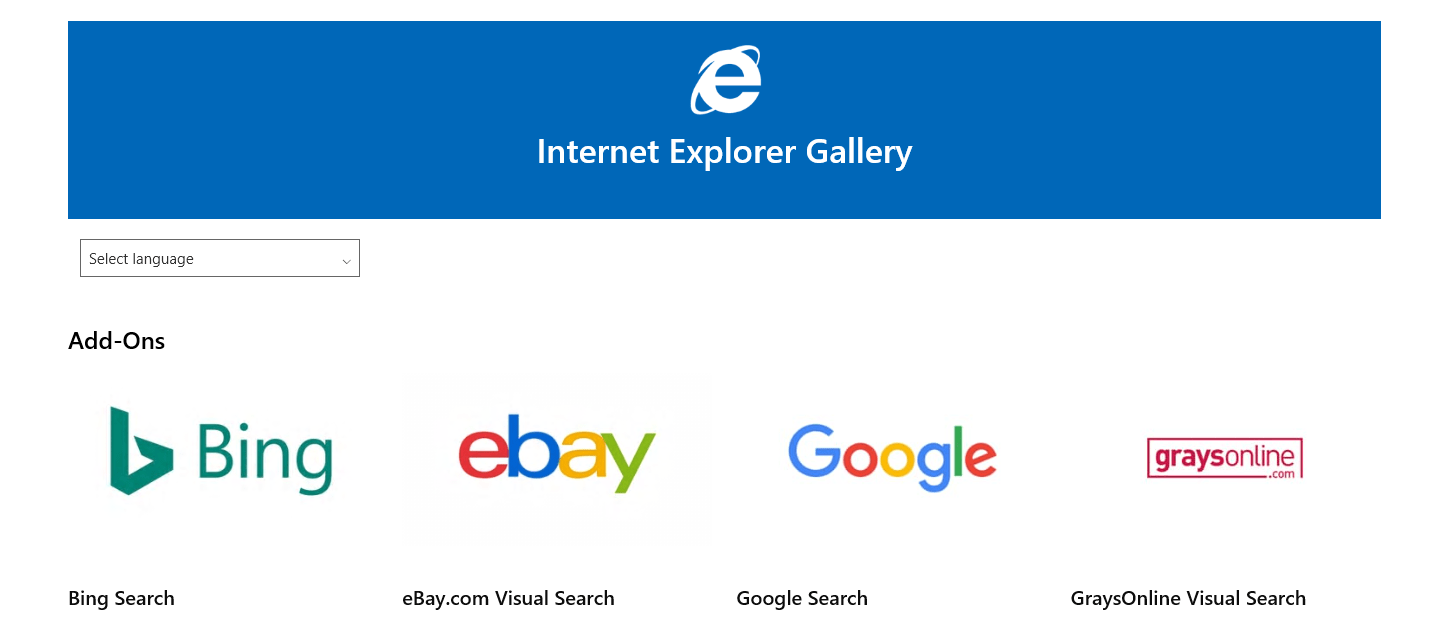 Haga clic en Complemento de búsqueda de Internet Explorer.