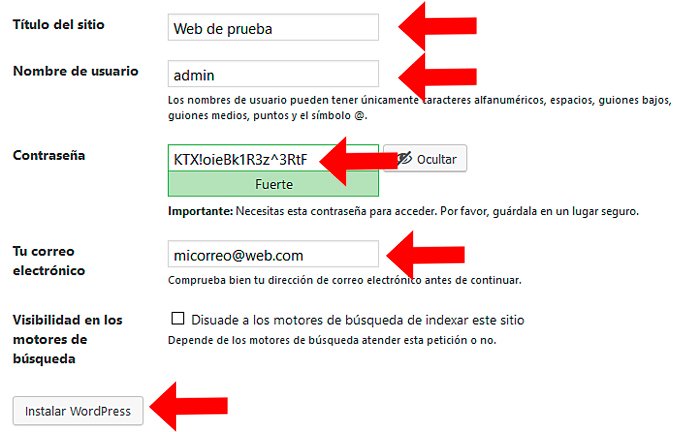 Configurar WordPress
