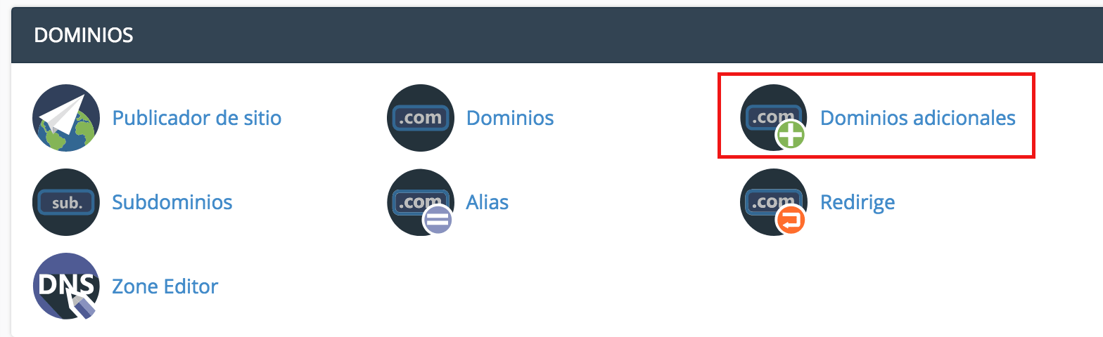 Imagen de dominio de cpanel