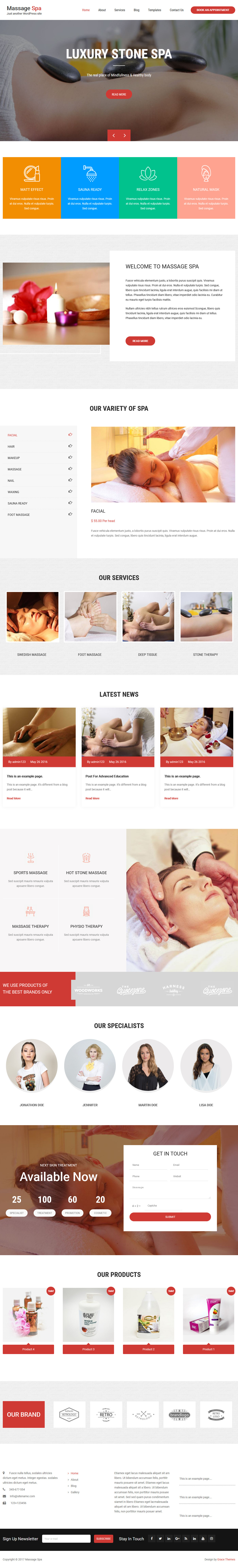 Spa de masajes: el mejor tema gratuito de spa y belleza de WordPress