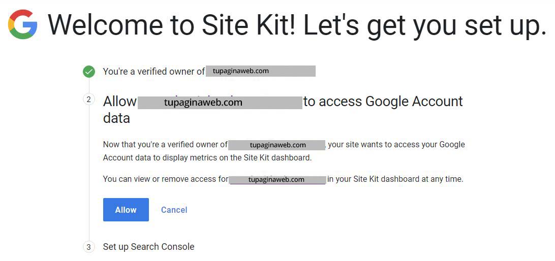 Recoge el kit de Google