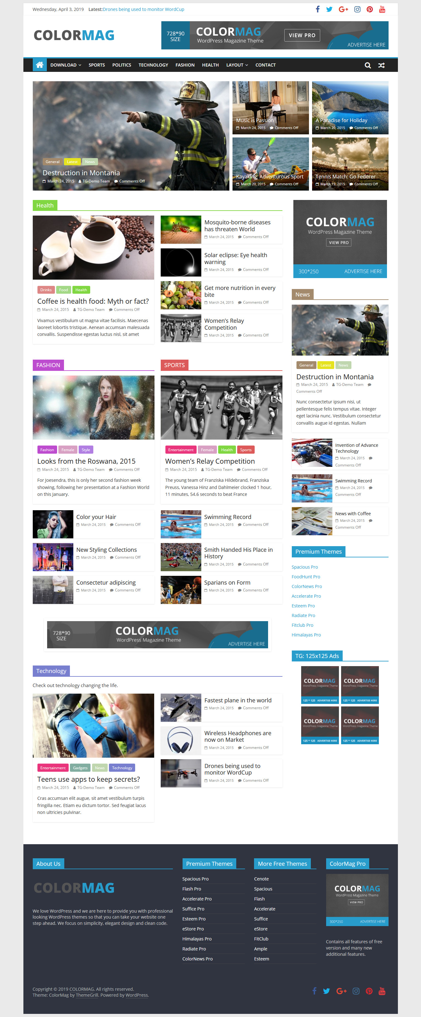 ColorMag - La mejor revisión gratuita de temas de WordPress