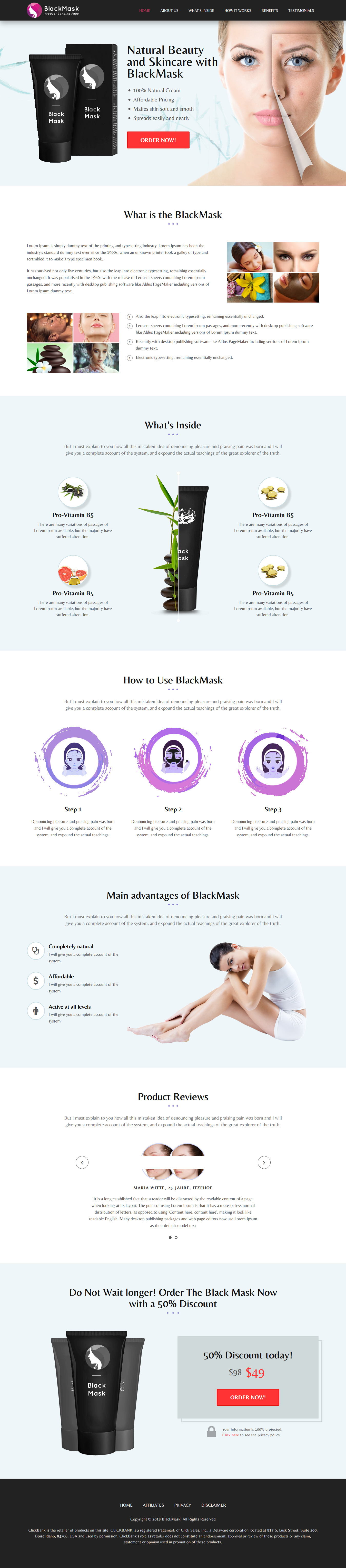 BlackMask - Tema de WordPress para la mejor fotografía para un producto premium