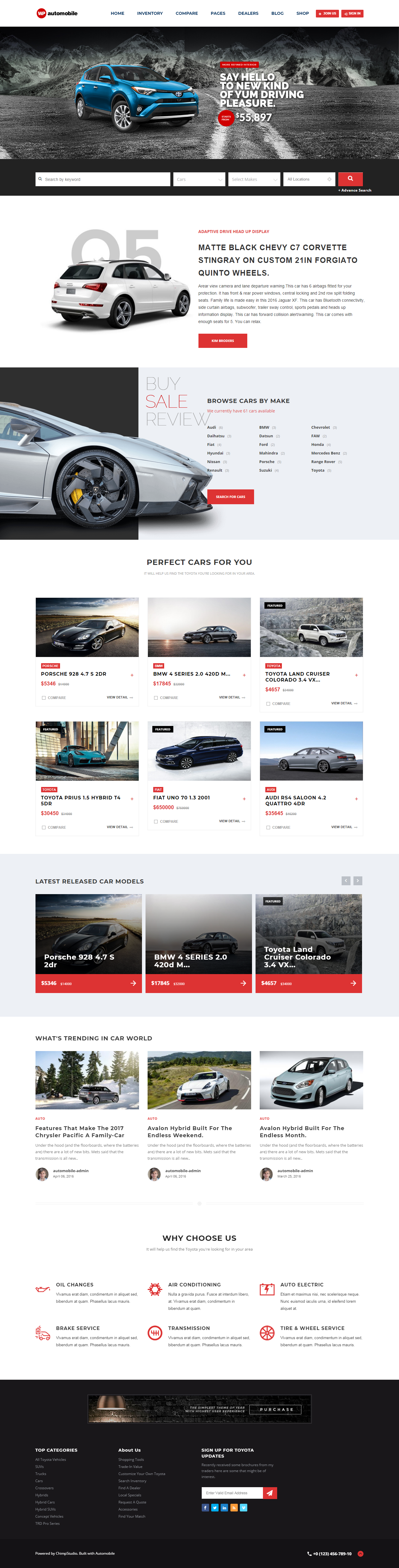 Coches - Los mejores temas premium de coches para WordPress