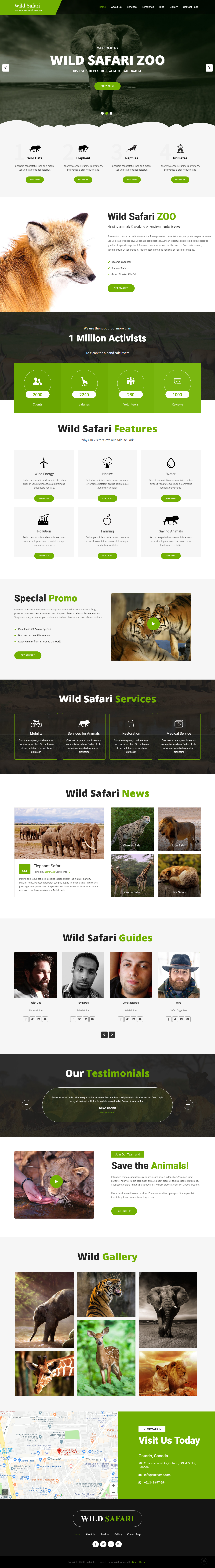 Wild Safari: el mejor tema gratuito de WordPress para animales y mascotas