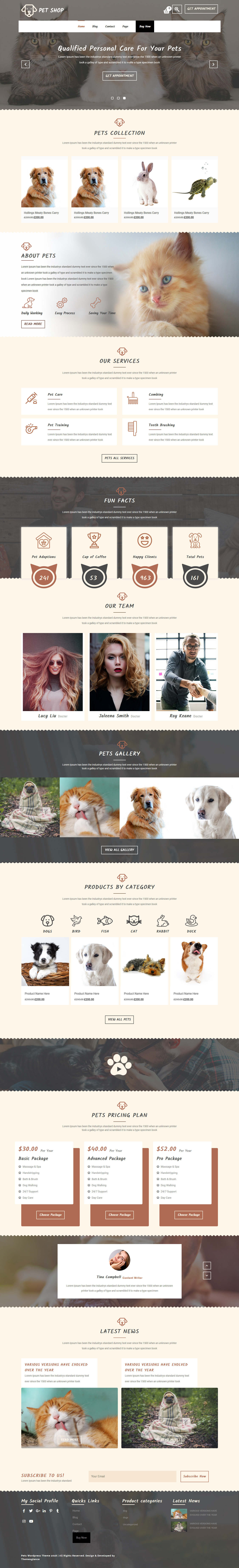 Tienda de mascotas - Los mejores temas gratuitos de WordPress para animales y mascotas