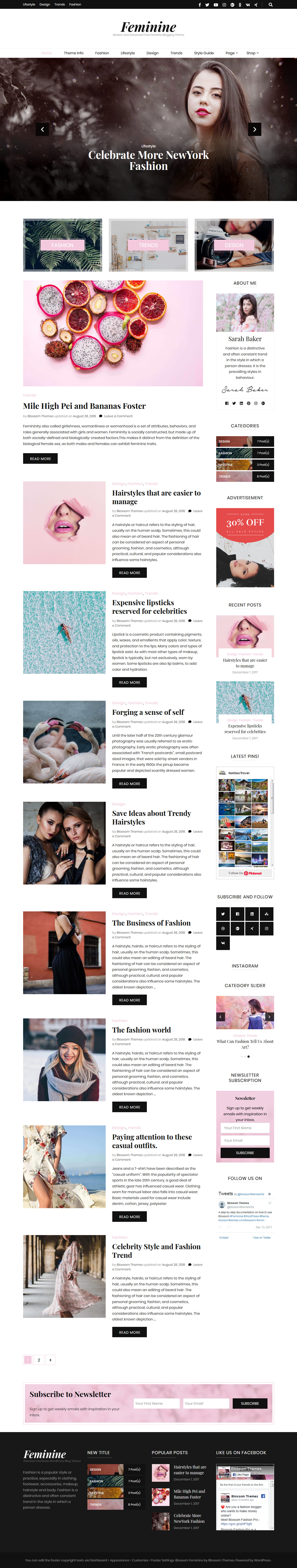 Blossom Feminine - El mejor tema gratuito de WordPress para mujeres