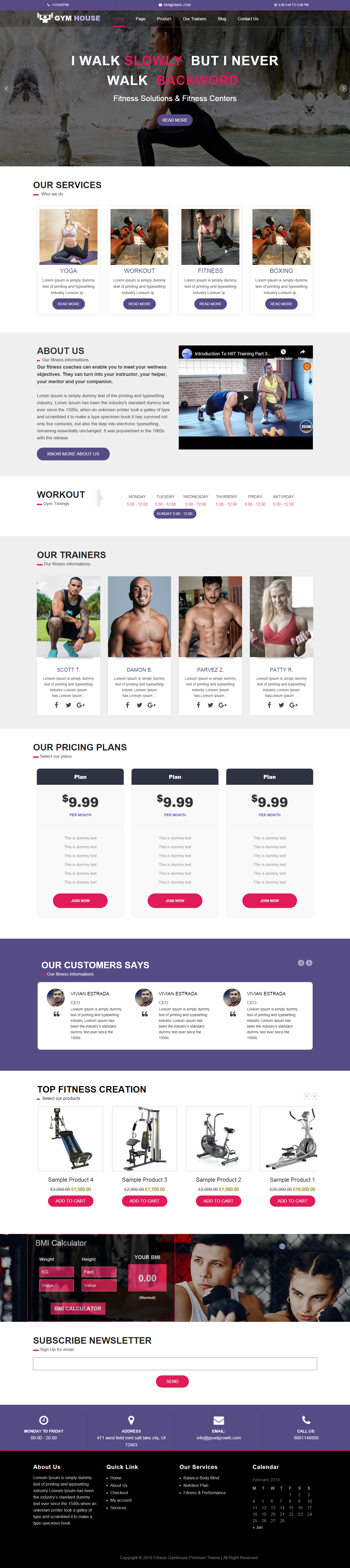 Fitness Gymhouse - El mejor tema de fitness gratuito de WordPress