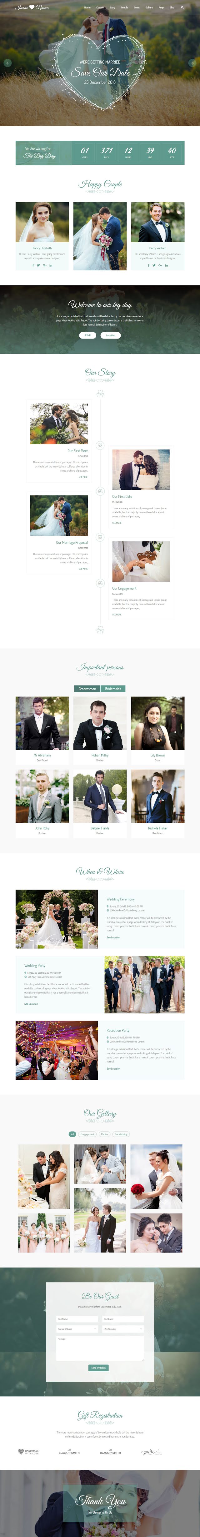 Los mejores temas y plantillas de WordPress para bodas de primera clase de Lavelo