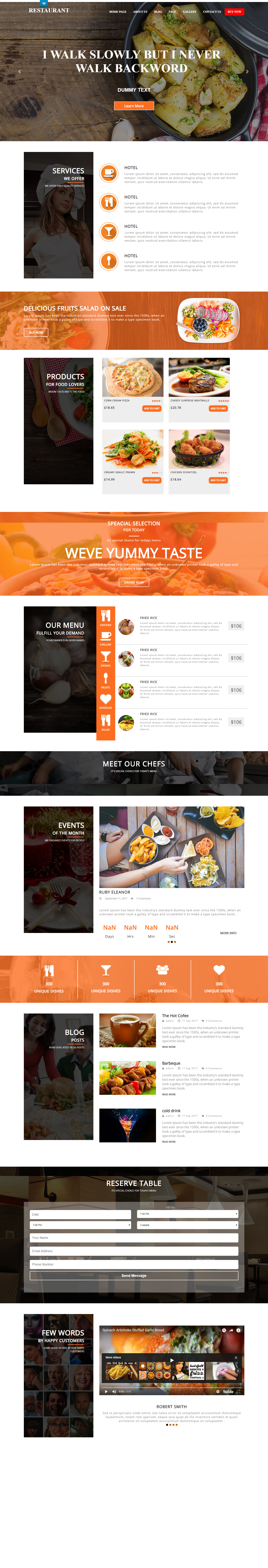 Gourmet Restaurant - Los mejores temas gratuitos de WordPress para restaurantes