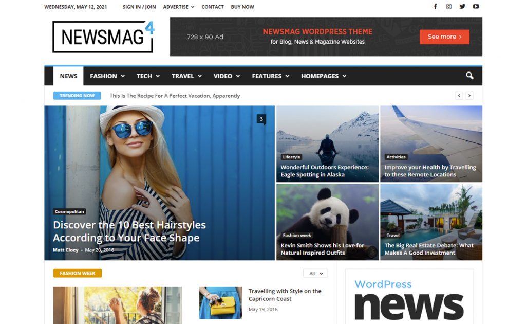 Temas de revistas de noticias