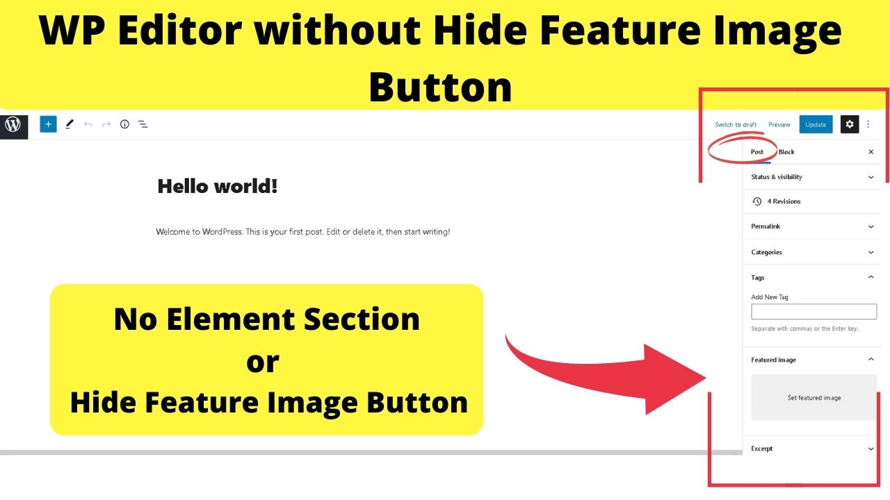 2 - Editor WP sin botón para ocultar la imagen de las funciones