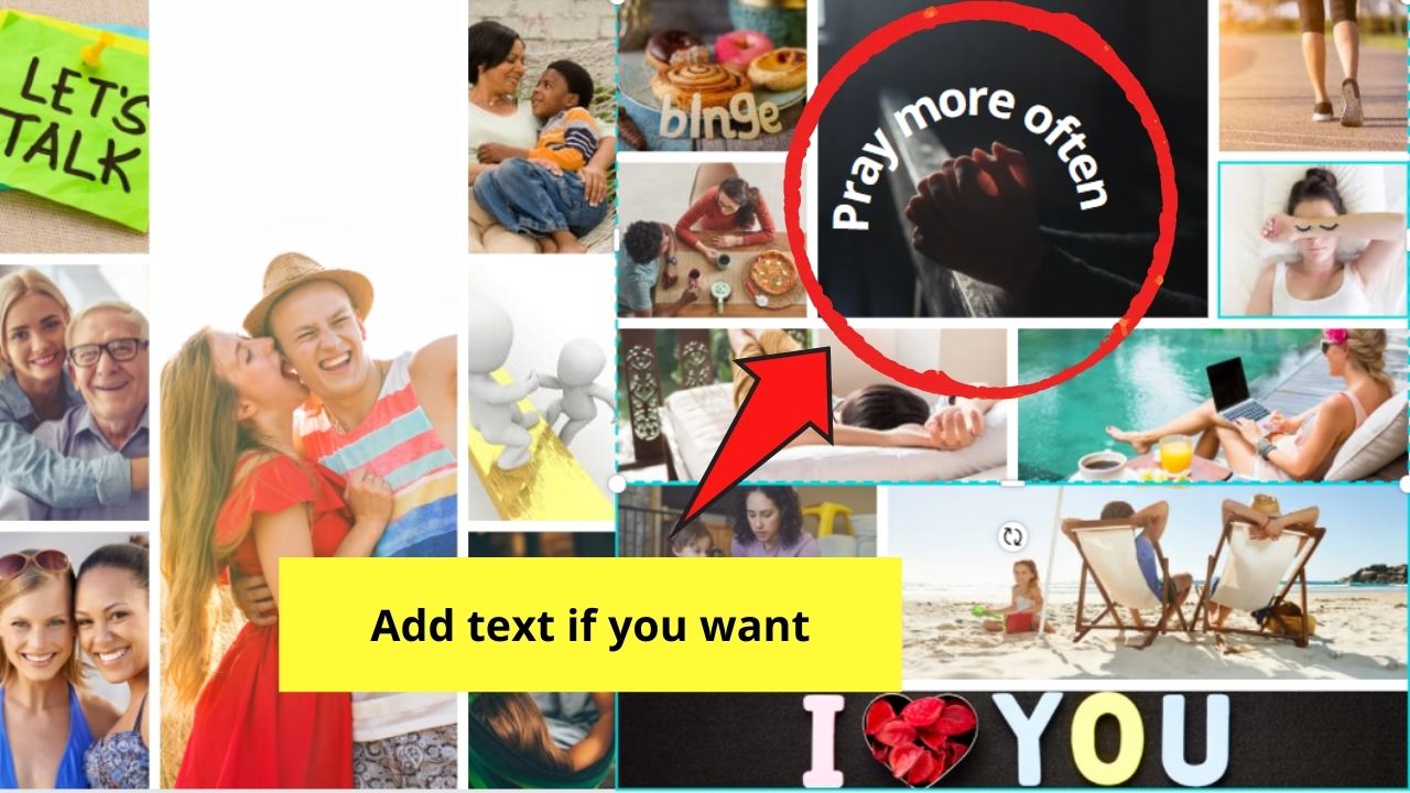 Agregar texto al tablero de visión