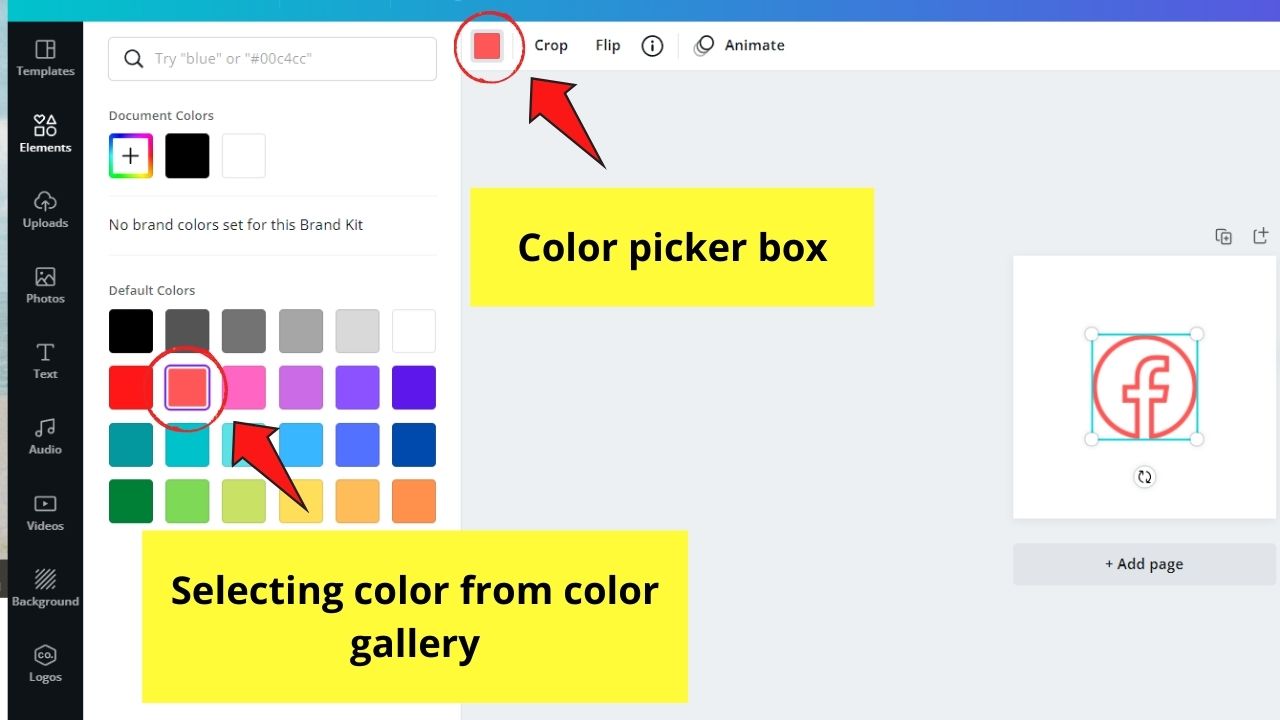 Elija un color para los iconos en los que se puede hacer clic