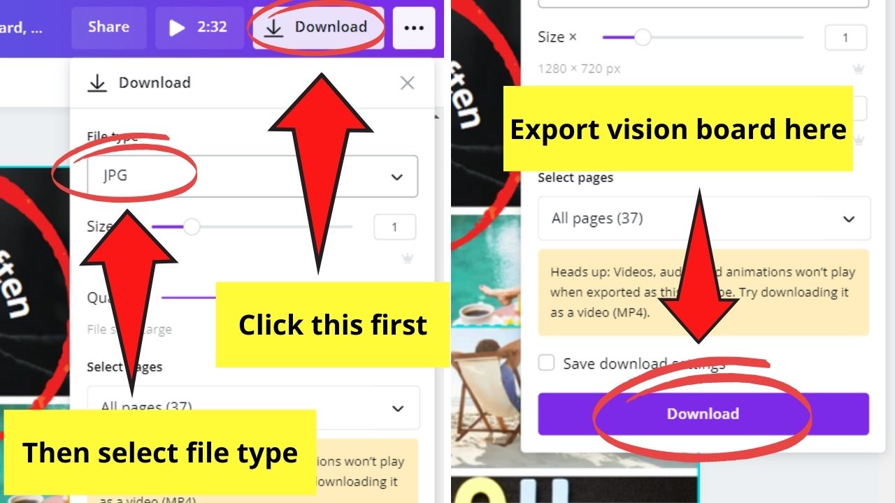 Descargar tablero de visión