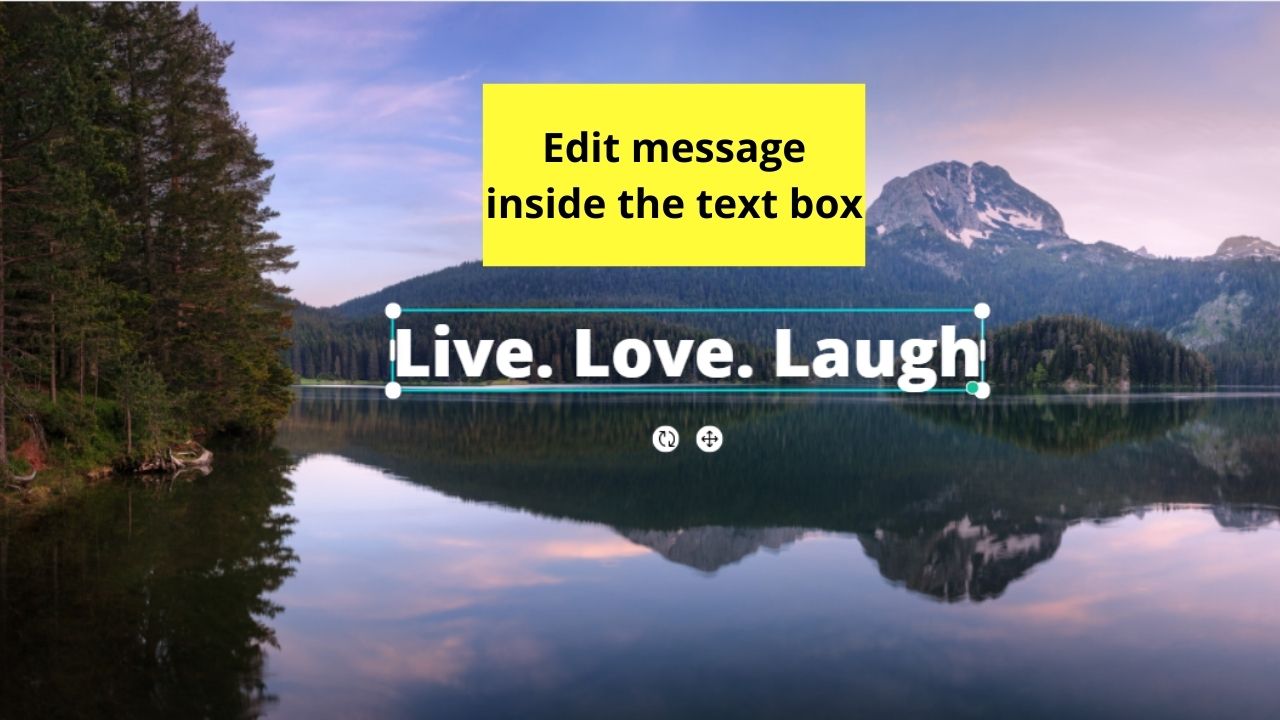 Edite el mensaje en el cuadro de texto