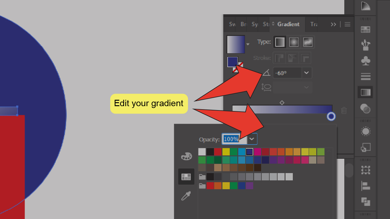 Cómo colorear en Illustrator usando la ventana de degradado Paso 6