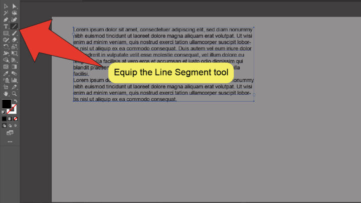 Cómo resaltar texto en Illustrator con la herramienta de segmentación de líneas Paso 4