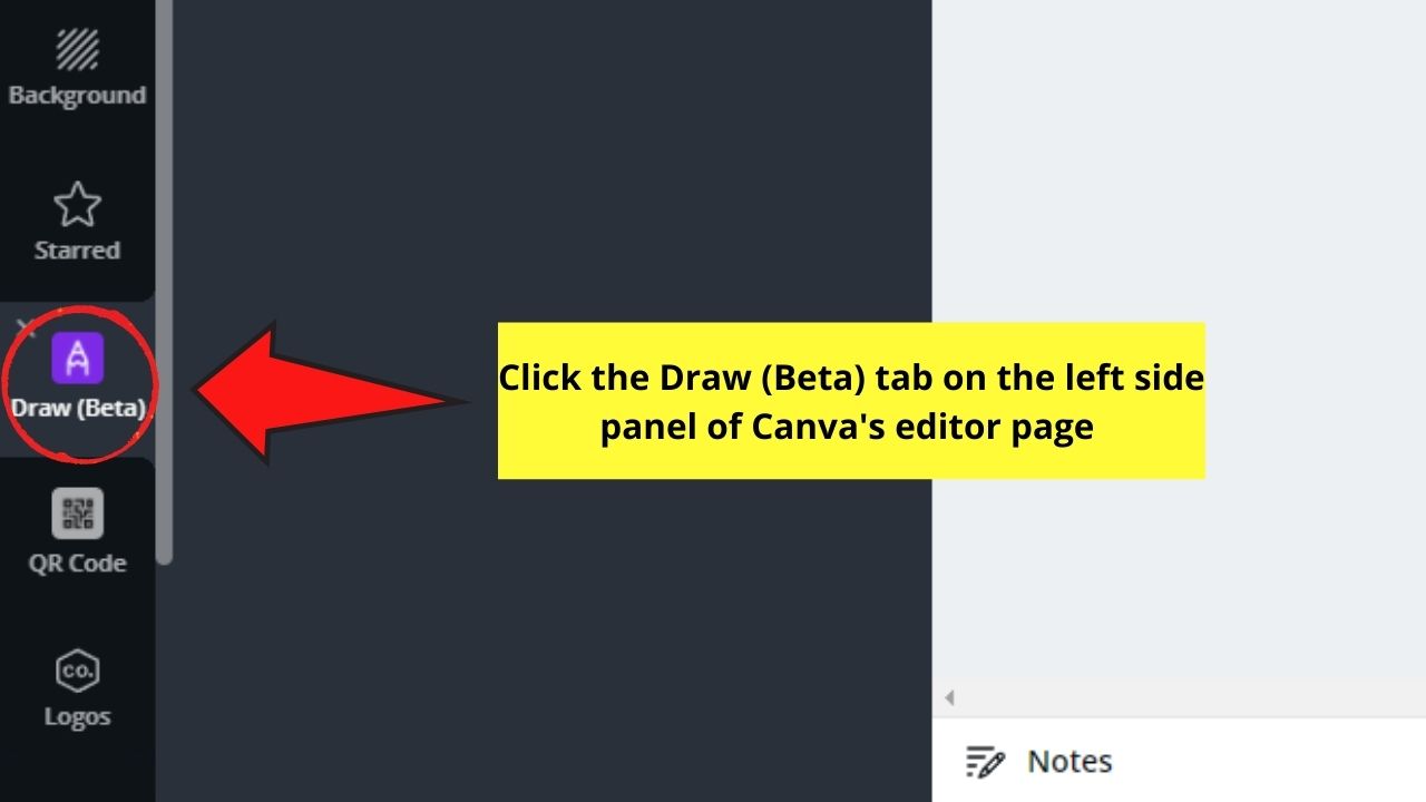 Cómo usar la aplicación Dibujar (beta) en Canva Paso 1.1 Dibujar líneas