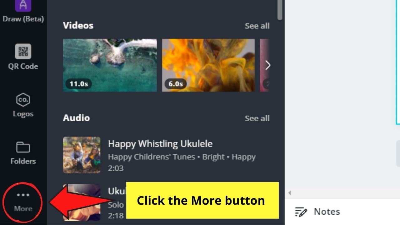 Cómo dibujar actualizaciones en Canva Step 2.1