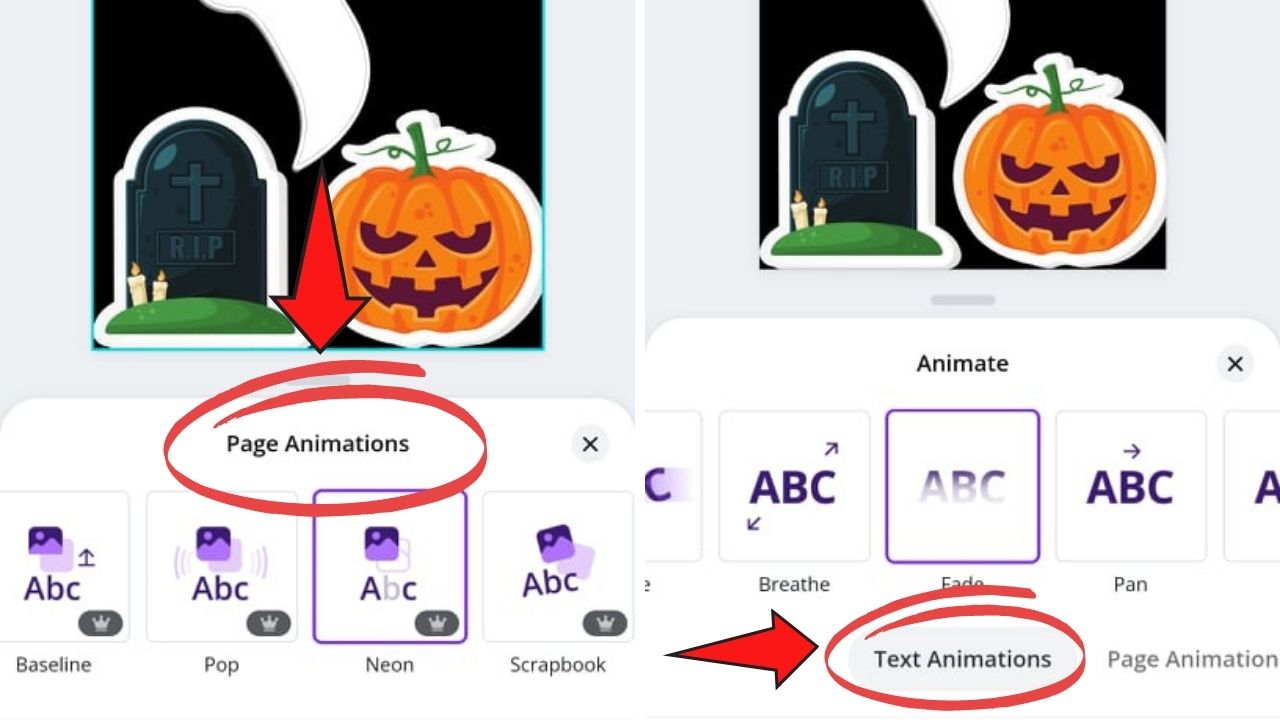 Cómo hacer un video desde cero en la aplicación Canva, paso 7.2