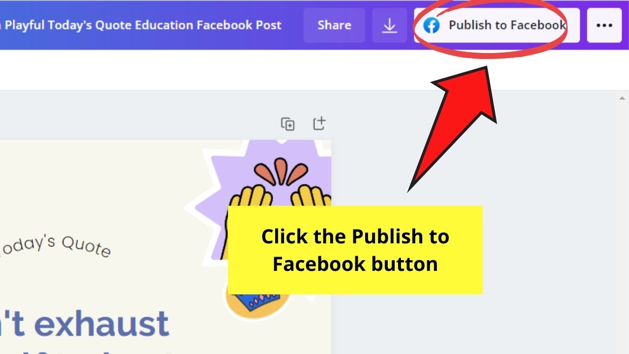 Cómo planificar una publicación de Facebook usando Canva Paso 1
