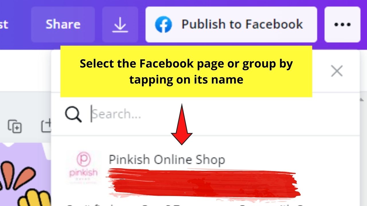 Cómo usar Canva para programar publicaciones en Facebook Paso 2