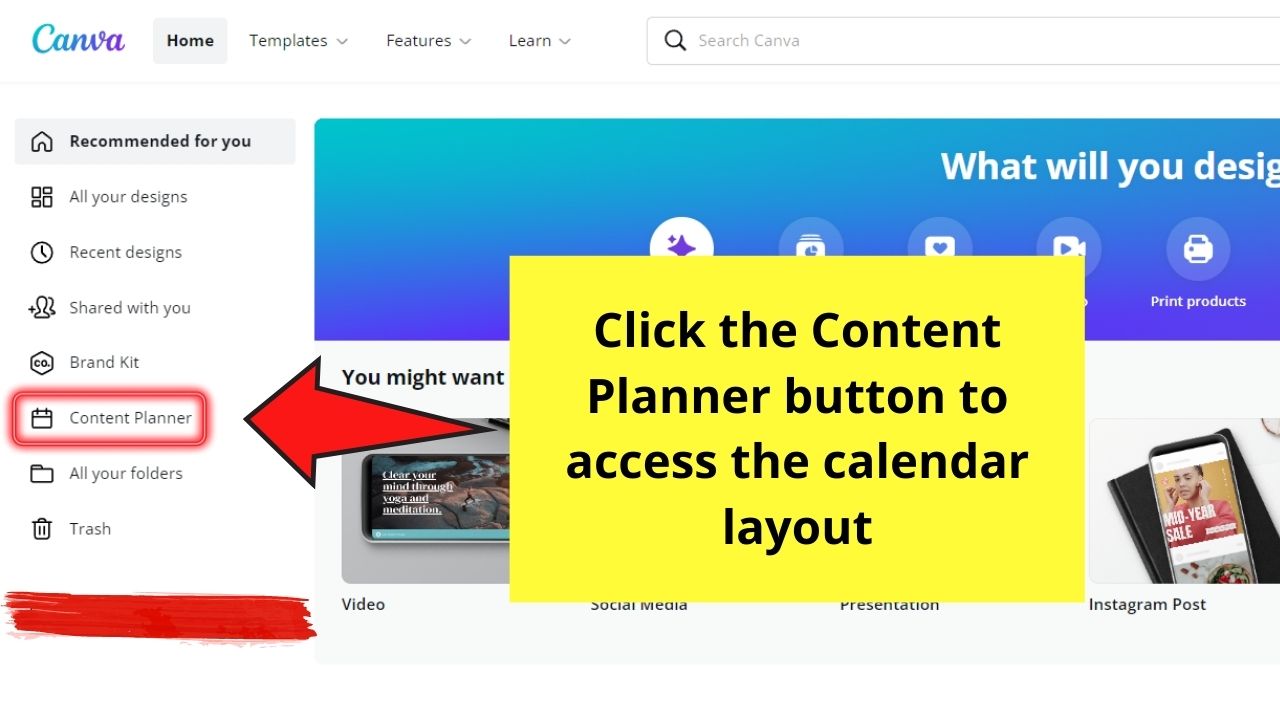 Cómo programar publicaciones de Facebook usando Canva Paso 5.1