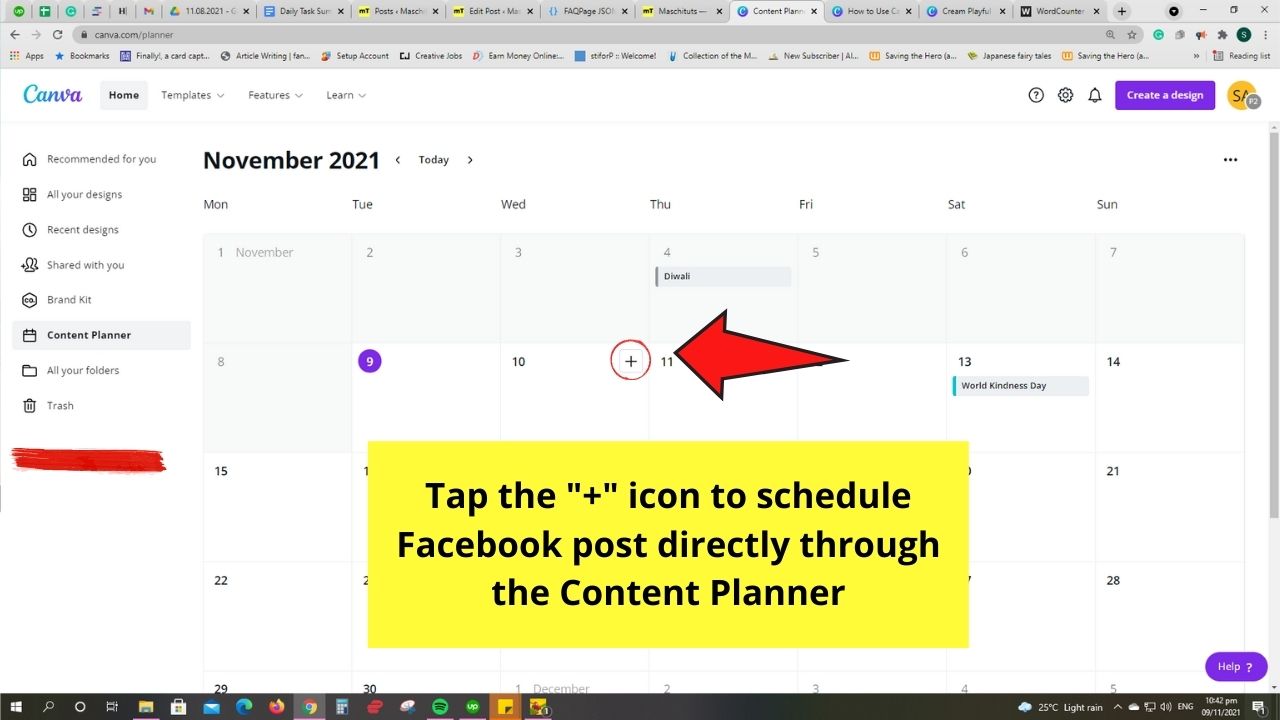 Cómo programar publicaciones de Facebook usando Canva Paso 5.2