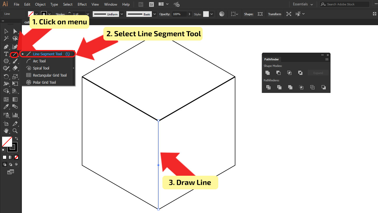 Cómo hacer cubos y hexágonos en Illustrator Paso 6