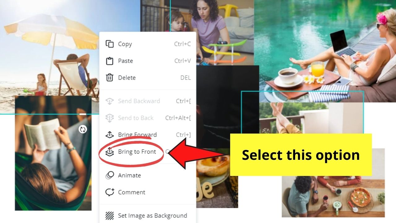 Encuentre la imagen haciendo clic derecho en la foto