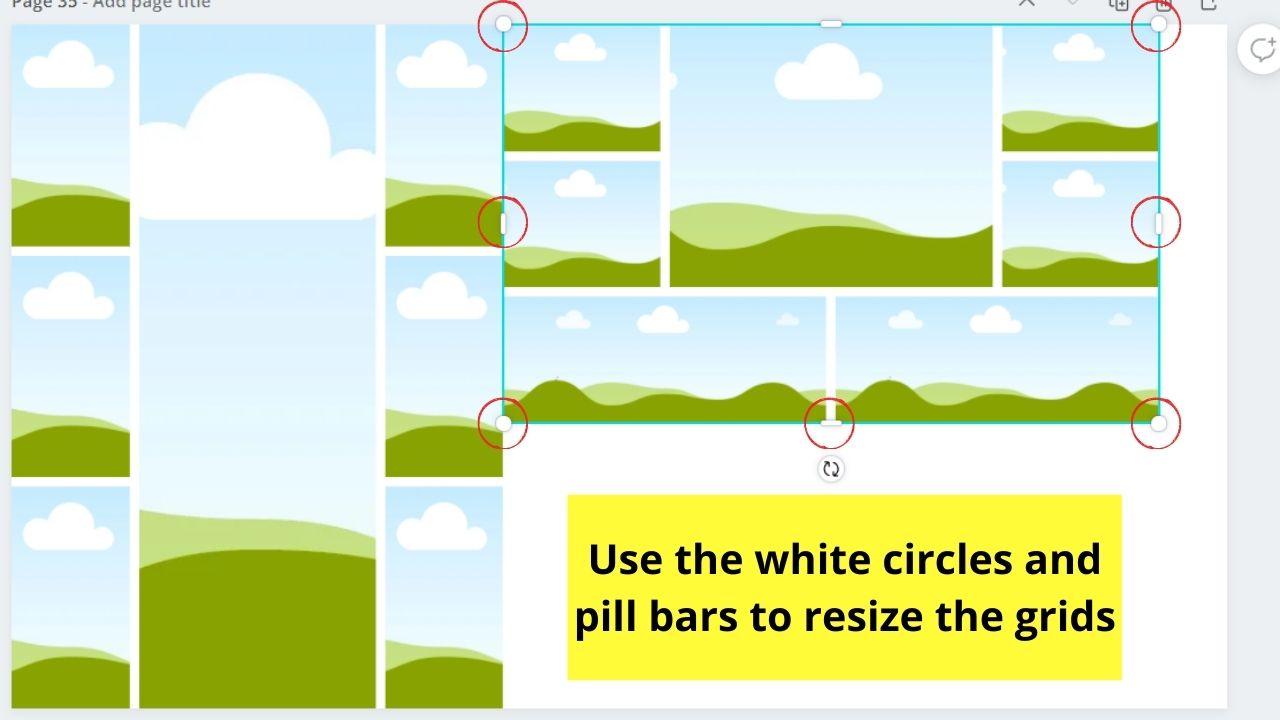 Posicionamiento y redimensionamiento de la red