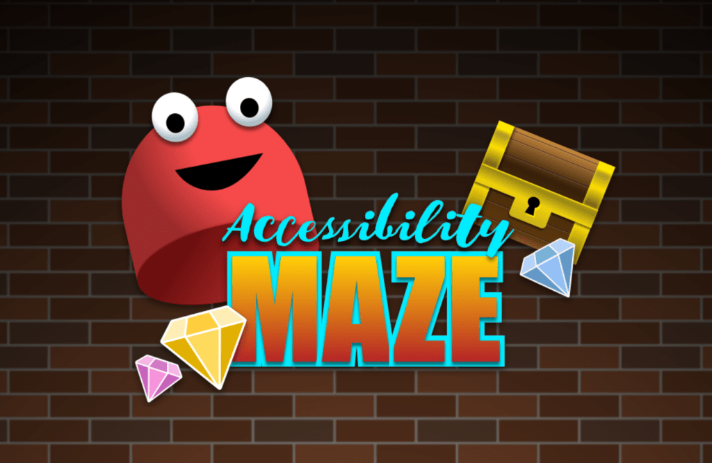 Captura de pantalla de la página de inicio de Accessibility Maze.