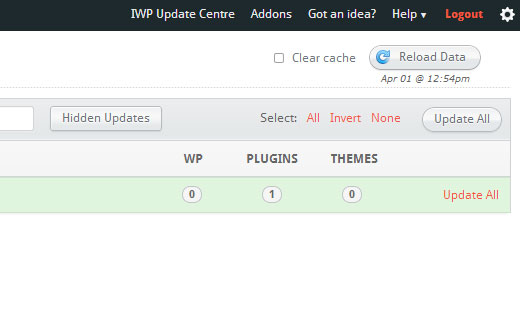 InfiniteWP le permite actualizar todos sus sitios, complementos y temas de WordPress desde un panel
