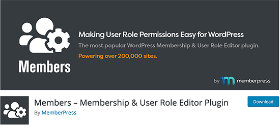 Complemento de editor de roles de miembros de usuario