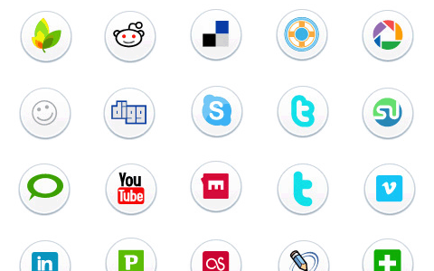 Mega colección de iconos de redes sociales