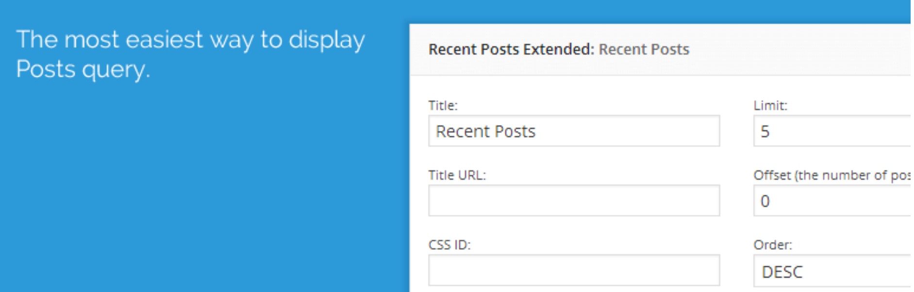Publicaciones extensas Widget extendido