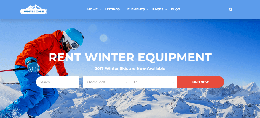 Los 10 mejores temas de deportes de invierno de WordPress para actividades en la nieve