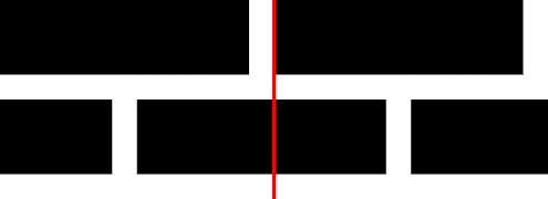 La mitad izquierda, que precede a la línea roja, es igual que el lado derecho.