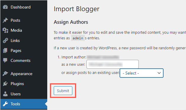Asignar autor a las publicaciones