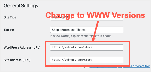 Cambiar versión WWW