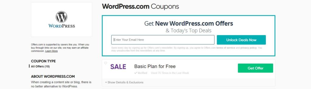 Códigos de cupón para complementar WordPress