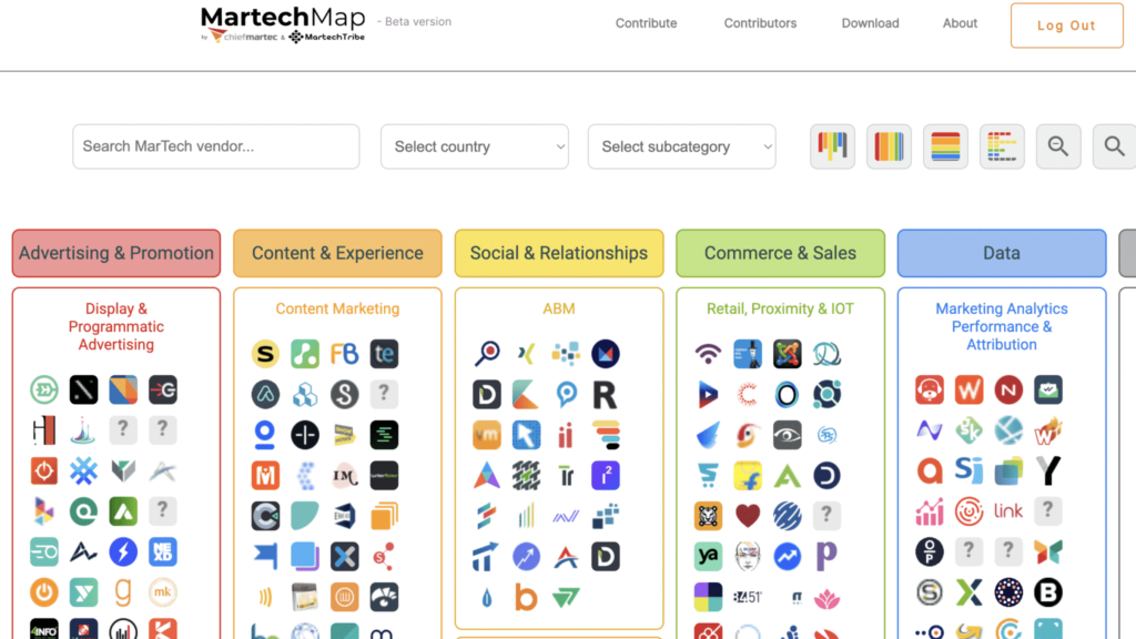 La agregación es clave para el nuevo Martech Map