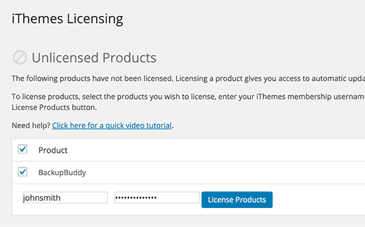 Licencia de IThemes Licencia