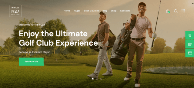 Plantilla de sitio web de club de golf N7 