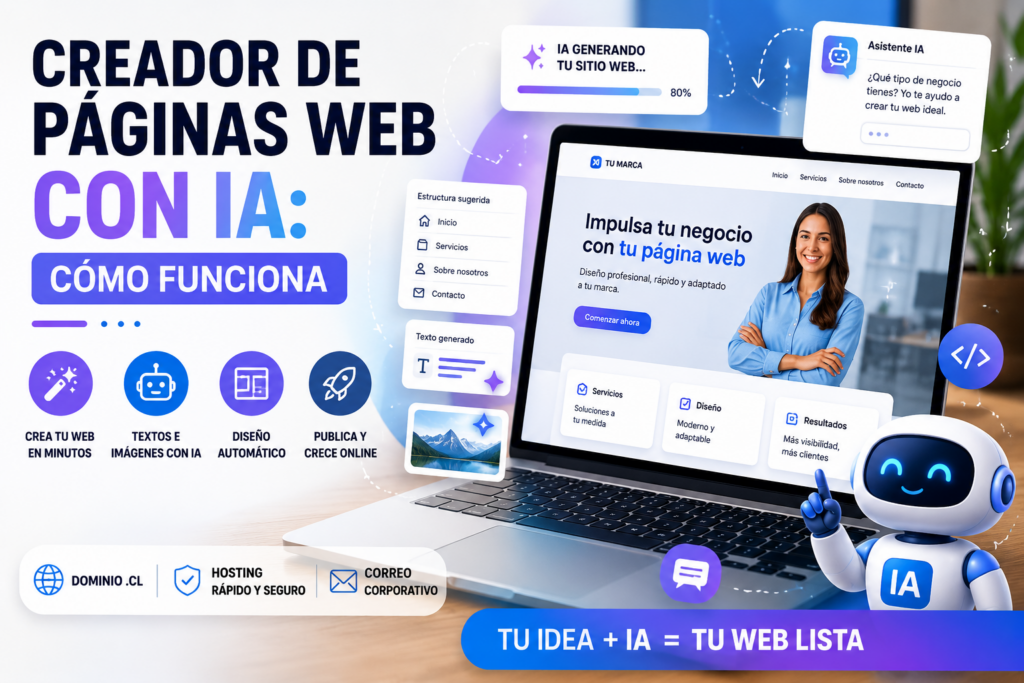 Creador de páginas web con IA